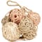 Light Brown Dried Plant Handmade Orbs & Vase Filler with Fishnet Bag Set